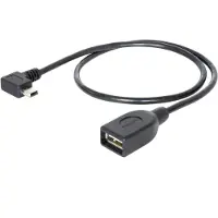 DeLOCK 83356, 0,5 m, Mini-USB A, USB A, USB 2.0, Uros/naaras, Musta
