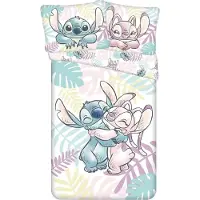 Disney Lasten vuodevaatesetti, Lilo and Stitch "Leaves", 140 x 200 cm + 60 x 80 cm, 2 osaa