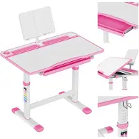 MarkAdler Mark Adler Study 3.0 Pink -säädettävä lasten työpöytä, 66 cm