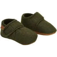 En fant Baby Wool Slippers - Green - 25-26