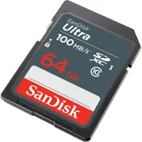 SanDisk Ultra 64GB SDXC Mem Card 100MB/s (SDSDUNR-064G-GN3IN)