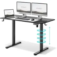 Sense7 Nojo electric desk 120x60 cm Black
