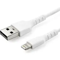 StarTech.com usb to lightning cable - 3.3 ft / 1m - mfi certified lightning cable - heavy duty lightning cable - white