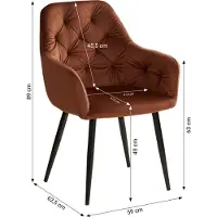 Homestyle4u Nojatuoli, Eames, 59x89x62.5 cm, Ruskea