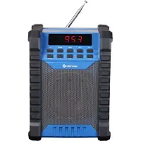 Denver WRB-60 työmaaradio Bluetoothilla / FM-radio / ladattava radio IP54-suojauksella