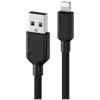 Alogic Elements PRO USB-A – Lightning -kaapeli, 1 m, musta