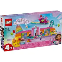 LEGO Gabbysin nukkekoti Gabbysin juhlahuoneen diskoleikkisetti lapsille DJ-viihdelelu liukum ell Vaaleanpunainen auto- ja el inhahmot Luova rool