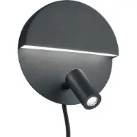 TRIO Mario LED seinävalaisin 16cm 3000K mattamusta