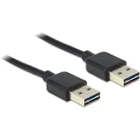 DeLOCK EASY-USB 2.0 USB-A -kaapeli, 5 m, musta