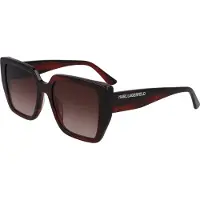 Karl Lagerfeld Aurinkolasit KL6036S N 52/19/140 Raidallinen burgundinpunainen Zyl NAISILLE KL6036S N