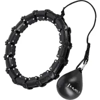 HMS HHW02 Hula Hop Black punnerruksilla ja painoilla varustettuna