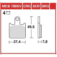 TRW sinter-carbon racing -jarrupalat (mcb789scr)