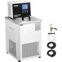 Vevor -laboratoriojäähdyttimen kiertovesipumppu, 6 litran jäähdytinlaboratorion matalan lämpötilan jäähdytysneste, -4–212 °F:n kiertovesipumppujäähdytin, LCD-näyttö, 304 ruostumattomasta teräksestä val
