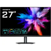 Gigabyte GO27Q24A, 68,6 cm (27"), 2560 x 1440 pikseliä, Quad HD, QD-OLED, 0,03 ms, Musta (GO27Q24A EK)