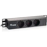 Equip 333299, 1U, Muovi, Musta, 3 AC-pistorasia(a), 1,5 m, 250 V