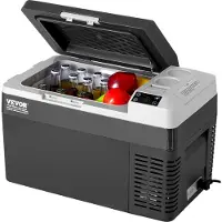 Vevor kannettava autojääkaappi, 12 voltin autojääkaappi, 25 l / 26,4 QT yhden vyöhykkeen kannettava pakastin, -4℉-68℉ säädettävä lämpötila, kompressorijäähdytin kotiin, ulkoiluun, retkeilyyn, matkailu