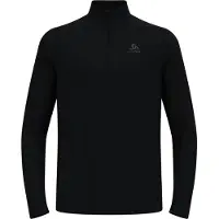Odlo Men's Mid Layer Essential 1/2 Zip Black - Black Pitkähihaiset treenitopit XL