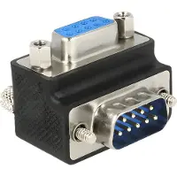 DeLOCK – D-Sub 9 pin male > female 270° angled Nut and Screw changeable (65595)