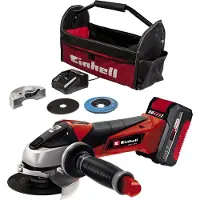 Einhell -Akkukulmahiomakone 18V , TC-AG 18/115 Li Kit, sis. 4,0Ah akku ja laturi