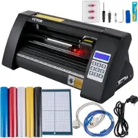 Vevor -vinyylileikkuri, 375 mm:n vinyyliplotteri, LED-näytön plotterileikkuri, puoliautomaattinen sisäänrakennettu optinen silmä tarkkaan ohjaukseen, yhteensopiva SignMaster-ohjelmiston kanssa Windows-