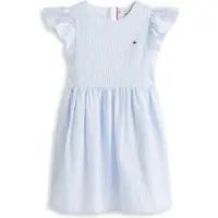 Tommy Hilfiger Seersucker Dress Ss - Blue - 152