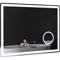 Kleankin LED kylpyhuonepeili 80x60 cm 3x suurennuksella