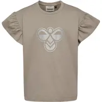 Hummel Hmljr Ruffle T-Shirt Ss Big Bee - Brown - 134/140