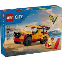 LEGO City Hengenpelastaja Rannalla Pelastusauto Lelu - Rakennuslelu lapsille Pojille ja tyt ille 6+ - Sis lt 2 minihahmoa Hailelu - Lahja ranta