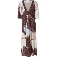 KAVAZI Kesämekko beige / vaaleansininen / ruskea
