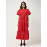 Y.A.S Yascolea Ss Ankle Dress S. Noos - Red - 36