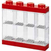 Room copenhagen Lego Minifigure Display Case 8 vitriini, punainen