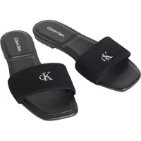 Calvin Klein Square Flat Sndl Canvas Hw - Black - 36