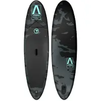 FitNord Aqua Lite SUP-lautasetti, Åbo (musta-turkoosi), alumiinimelalla, G2