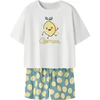 Name it Nkfnightset Boxy Lemon Noos - White - 122-128