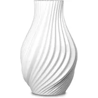Lyngby Porcelæn Twist Vase H18 Cm Hvid Porcelæn - White - 18 CM