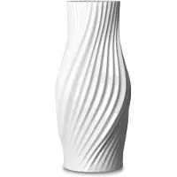 Lyngby Porcelæn Twist Vase H31 Cm Hvid Porcelæn - White - 31 CM