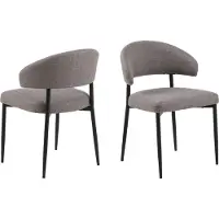 Ebuy24 2 tuolin setti Edina, ruskea