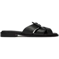 Tommy Hilfiger Coin Leather Sandal - Black - 41