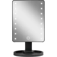 Gillian Jones Hollywood Mirror With Touch, Led Light And USB Black
