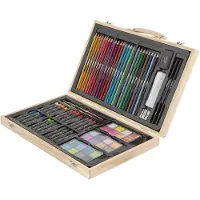 Creative Craft Group Art set 79 pieces in wooden case
