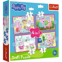 Trefl Pipsa Possu - Peppa Loves Adventures 4-in-1 palapeli