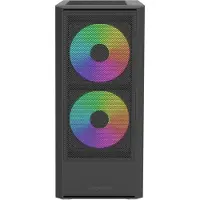 Montech X2 Plus -miditornikotelo ikkunalla ja RGB-valaistuksella, musta
