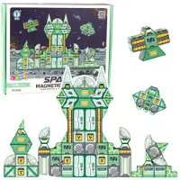 Leantoys Avaruusasema 4D Magneettiset tiilet 108el LEAN Lelut