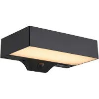 Nordlux LED-aurinkokäyttöinen ulkoseinävalaisin Monay Square musta IP44, Musta, Synteettinen materiaali, Skandinaavinen,