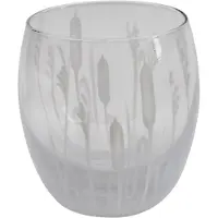 Nybro Crystal - Kaveldun Kynttilälyhty 10x9,5 cm Valkoinen
