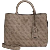 GUESS Käsilaukku 'MERIDIAN II GIRLFRIEND SATCHEL' ruskea / vaaleanruskea