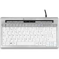 BakkerElkhuizen – BakkerElkhuizen S-board 840, Tenkeyless (80–87 %), Langallinen, USB, Näppäimen saksikytkin, AZERTY, Vaaleanharmaa, Valkoinen (BNES840DBE)