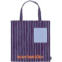 Marimekko Piccolo kangaskassi Lila, taskulla, 43x44