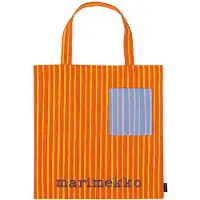 Marimekko Piccolo kangaskassi Oranssi, taskulla, 43x44