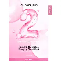 Numbuzin No.2 Rose PDRN Collagen Plumping Sheet Mask - 4 kappaletta